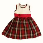 Smocked Dress with Red Flower